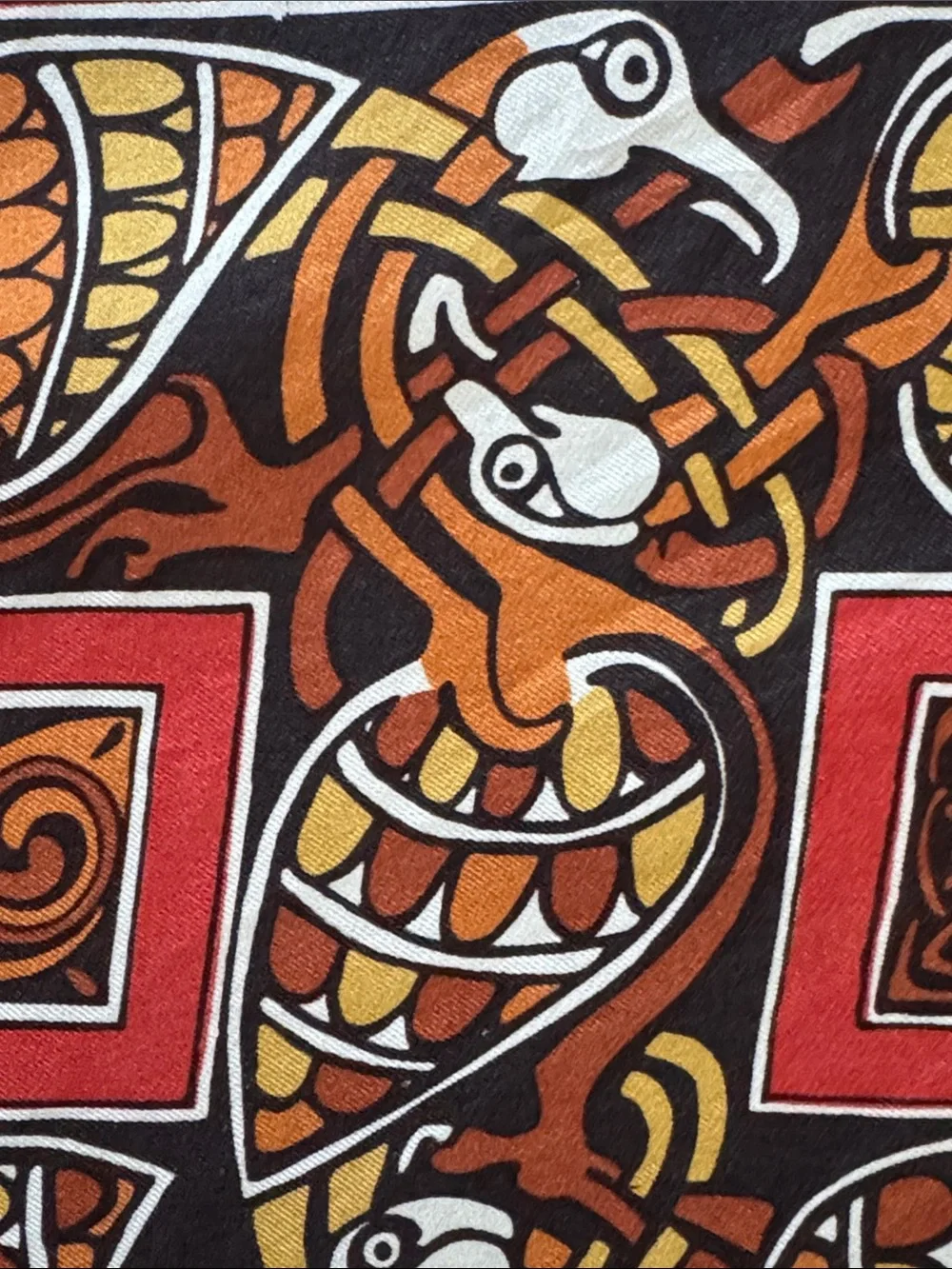 Past Times Vintage Abstract Silk Scarf